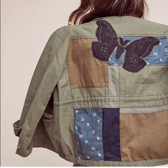 Anthropologie Jackets & Blazers - ⭐️Anthro Hei Hei Patchwork Army Utility Anorak